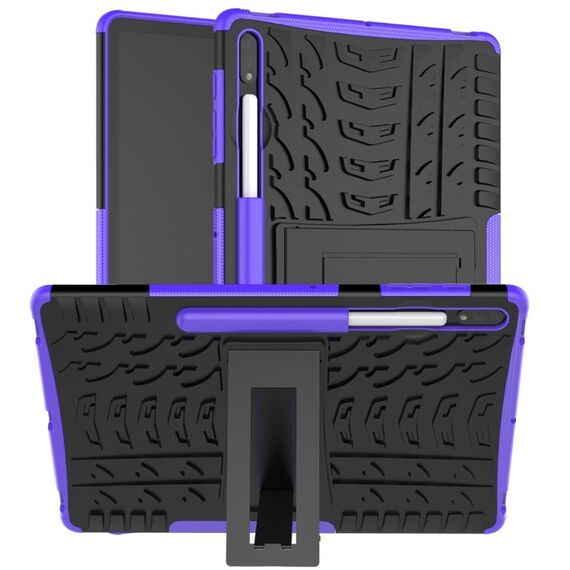 Per Samsung Galaxy Tab S9+ Custodia in TPU con texture pneumatici + tablet PC (viola)