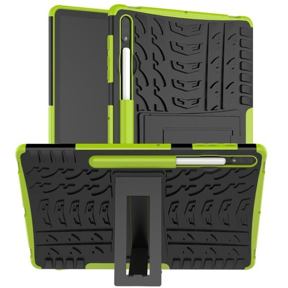 Per Samsung Galaxy Tab S9+ Custodia in TPU con texture pneumatici + tablet PC (verde)