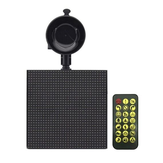 P64L Parabrezza posteriore per auto Messaggio a scorrimento Pannello a matrice LED Schermata di espressione del modello di testo fai-da-te