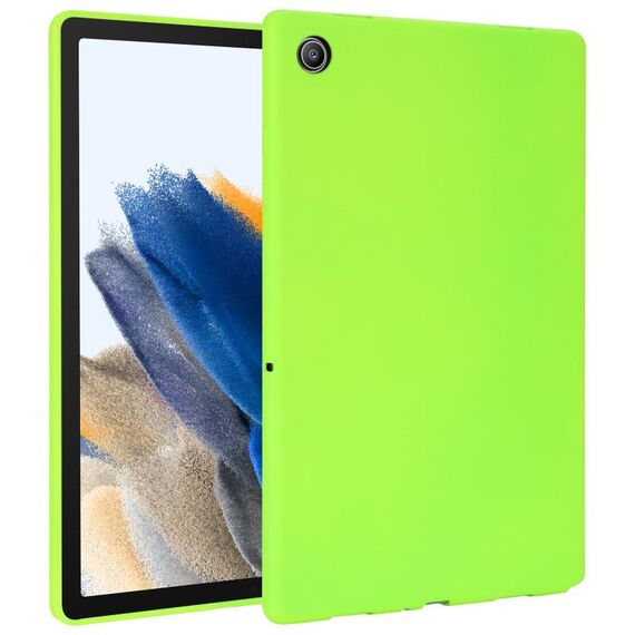 Per Samsung Galaxy Tab A8 X200 Custodia per tablet in TPU delicata sulla pelle con spray all'olio (verde fluorescente)