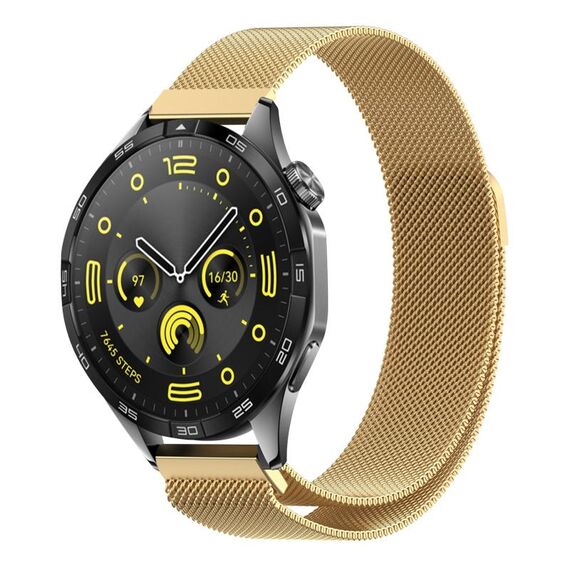 Per Huawei Watch GT4 46mm cinturino in maglia di acciaio magnetico Milano (oro)