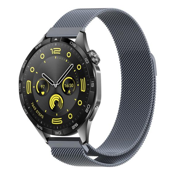 Per Huawei Watch GT4 46mm cinturino in maglia di acciaio magnetico Milano (grigio)