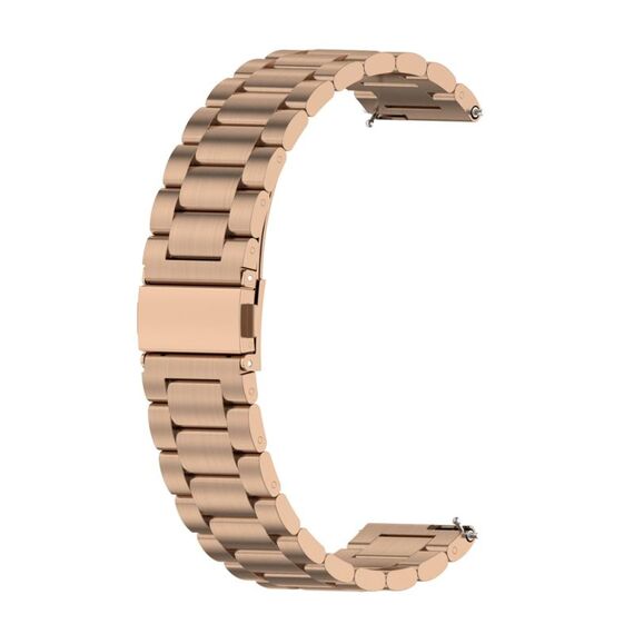 Per Huawei Watch GT4 cinturino in metallo con tre perline in acciaio inossidabile da 46 mm (oro rosa)