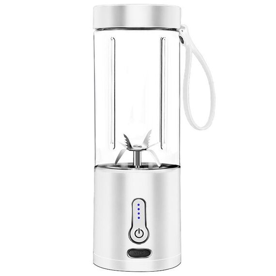 Mini spremiagrumi elettrico portatile multifunzionale USB ricaricabile con tazza per estrattore di succo (bianco)