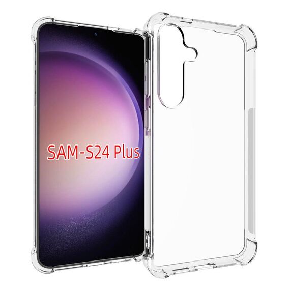 Per Samsung Galaxy S24+ 5G Custodia per telefono in TPU antiurto e antiscivolo (trasparente)