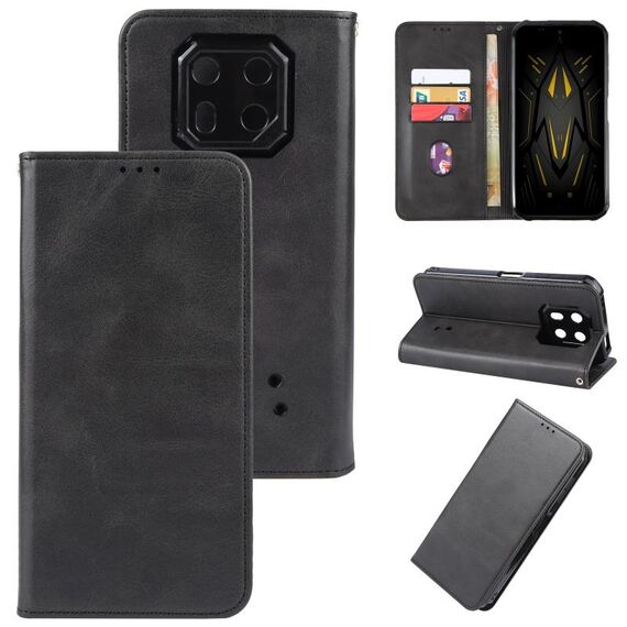 Custodia per telefono in pelle con chiusura magnetica per Ulefone Armor 22 (nera)
