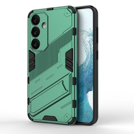 Per Samsung Galaxy S24 5G Punk Armor 2 in 1 PC + Custodia per telefono antiurto in TPU con supporto invisibile (verde)