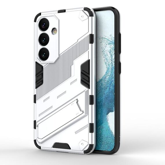 Per Samsung Galaxy S24 5G Punk Armor 2 in 1 PC + custodia per telefono antiurto in TPU con supporto invisibile (bianco)