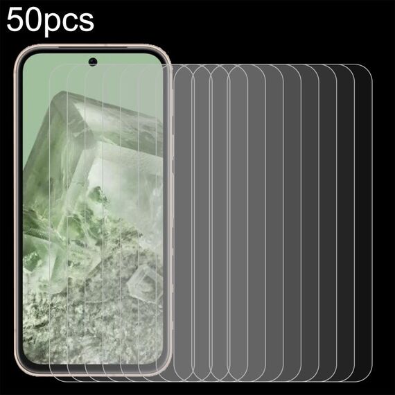 Per Google Pixel 8a Pellicola in vetro temperato 50 pezzi 0,26 mm 9H 2,5D
