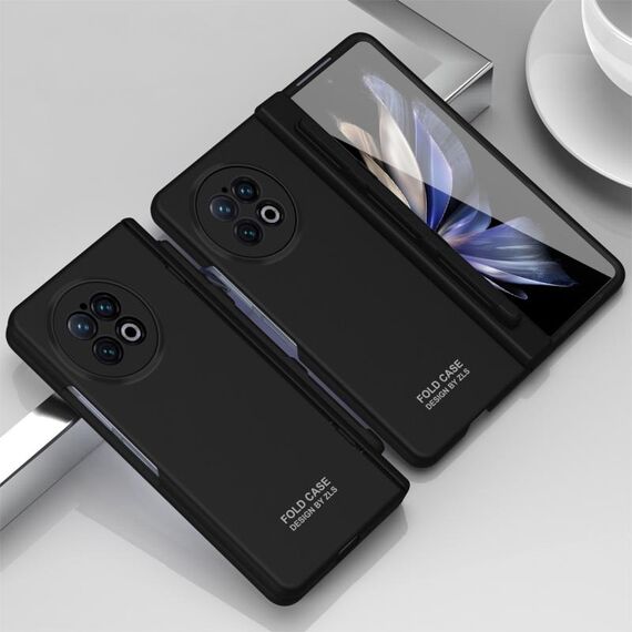 Per vivo X Fold2 Serie Straordinaria Custodia per telefono pieghevole con cerniera a copertura totale con slot per penna e stilo (nero)