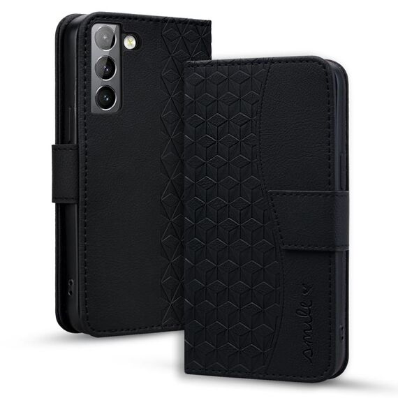 Per Samsung Galaxy S23 5G Custodia per telefono in pelle con fibbia a diamante business con cordino (nero)