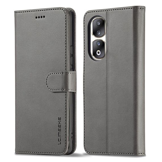 Per Honor 90 Pro LC.IMEEKE Custodia per telefono in pelle con texture di vitello (grigio)