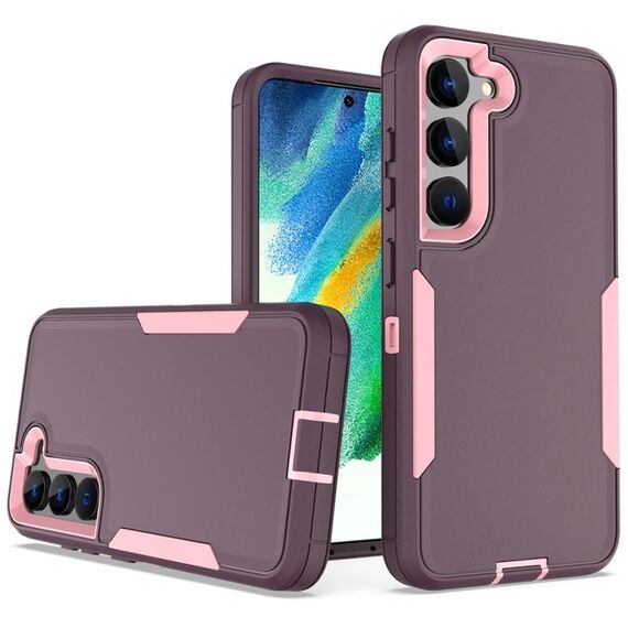 Per Samsung Galaxy S23 5G 2 in 1 custodia magnetica per PC + TPU (viola rosso+rosa)