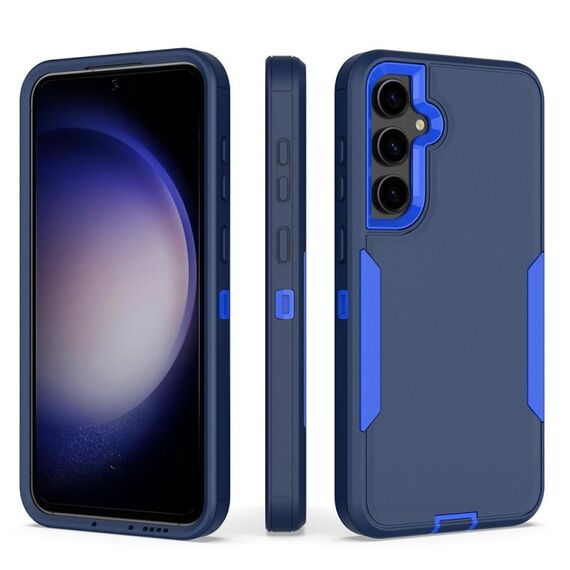 Per Samsung Galaxy S23 FE 5G 2 in 1 custodia magnetica per PC + TPU (blu reale + blu scuro)