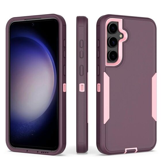 Per Samsung Galaxy S23 FE 5G 2 in 1 custodia magnetica per PC + TPU (viola rosso+rosa)