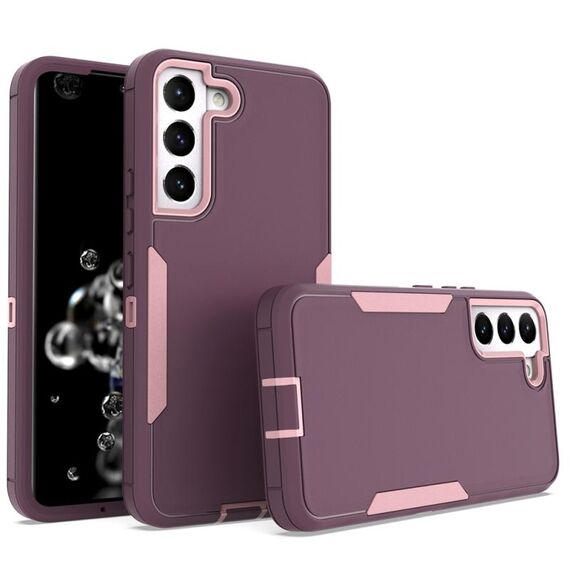 Per Samsung Galaxy S22 5G 2 in 1 custodia magnetica per PC + TPU (viola rosso+rosa)