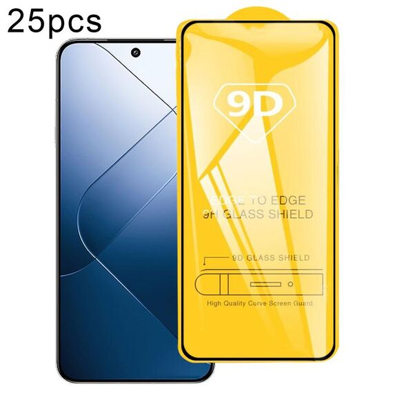 Per Xiaomi 14 25 pezzi 9D Pellicola in vetro temperato per schermo a colla completa