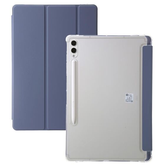 Custodia per tablet in pelle acrilica trasparente tripla per Samsung Galaxy Tab S9 Ultra/S8 Ultra (lavanda)