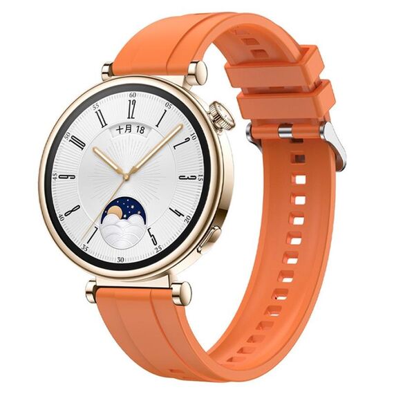 Per Huawei Watch GT4 41mm Modello di pneumatico Cinturino in silicone con fibbia argentata (arancione)