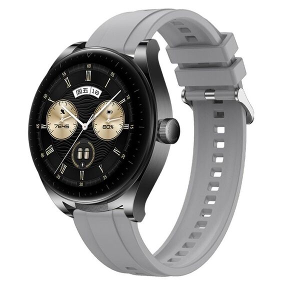 Per Huawei Watch GT3 SE / Watch Buds Modello di pneumatico Cinturino in silicone con fibbia argentata (grigio chiaro)