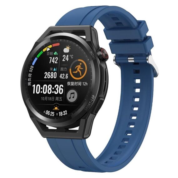 Per Huawei Watch3 Pro New / GT Runner Modello di pneumatico Cinturino in silicone con fibbia argentata (blu)