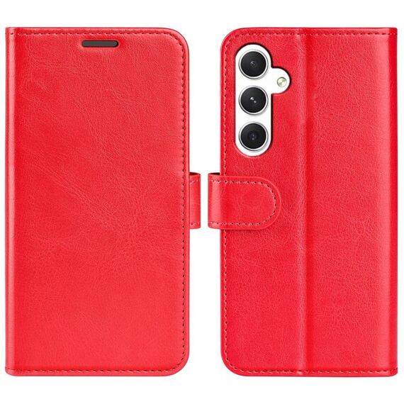 Custodia per telefono in pelle con vibrazione orizzontale per Samsung Galaxy S24 5G R64 (rossa)