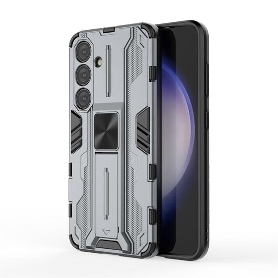 Per Samsung Galaxy S24 5G Supersonic Armor PC Custodia ibrida in TPU (grigio)