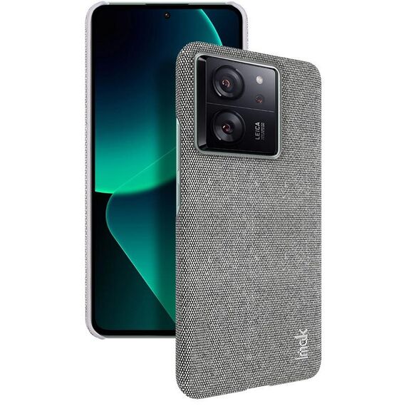 Per Xiaomi 13T 5G / 13T Pro 5G serie imak Ruiyi Texture in tessuto PU + custodia per telefono PC (grigio chiaro)