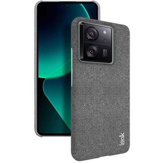 Per Xiaomi 13T 5G / 13T Pro 5G serie imak Ruiyi Texture in tessuto PU + custodia per telefono PC (grigio scuro)