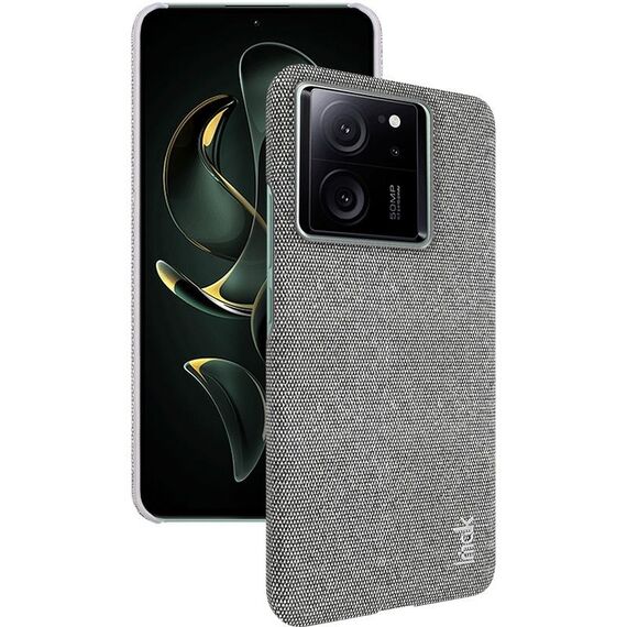 Per Xiaomi Redmi K60 Ultra 5G serie imak Ruiyi Texture in tessuto PU + custodia per telefono PC (grigio chiaro)