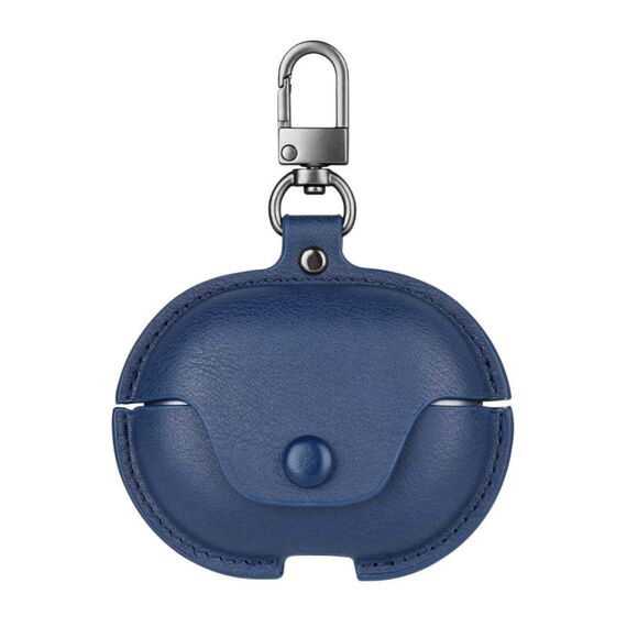 Custodia protettiva per auricolari in pelle business per Huawei FreeBuds Pro 3 con gancio (blu)