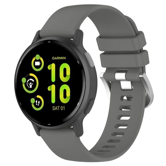 Per cinturino in silicone Garmin vivoactive 5 / Active 5 da 20 mm (grigio scuro)