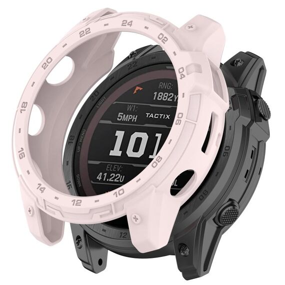 Custodia protettiva per orologio in TPU cava Amoled Armor per Garmin Tactix 7 (rosa chiaro)