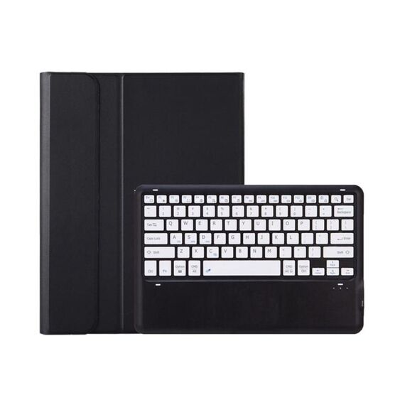 Per Lenovo Xiaoxin Pad Pro 12,7 pollici AM24 TPU Custodia in pelle ultrasottile staccabile per tablet con tastiera Bluetooth (Nero Bianco)