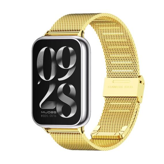 Per Xiaomi Mi Band 8 Pro Mijobs Milan cinturino con fibbia in acciaio inossidabile (oro)