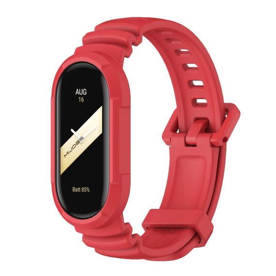 Per Xiaomi Mi Band 8 MIJOBS GS Unibody cinturino sportivo in tinta unita (rosso)