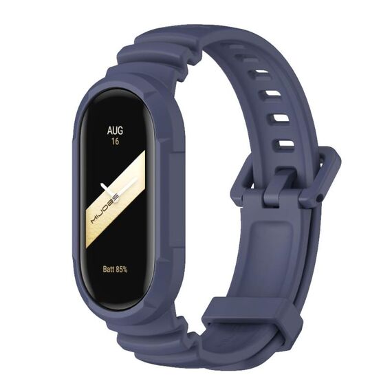 Per Xiaomi Mi Band 8 MIJOBS GS Unibody cinturino sportivo in tinta unita (blu notte)