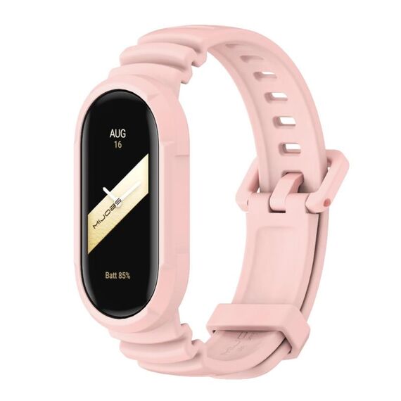 Per Xiaomi Mi Band 8 MIJOBS GS Unibody cinturino sportivo in tinta unita (rosa)