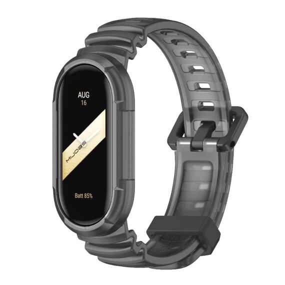 Per Xiaomi Mi Band 8 MIJOBS GS Unibody cinturino sportivo di colore trasparente (nero)