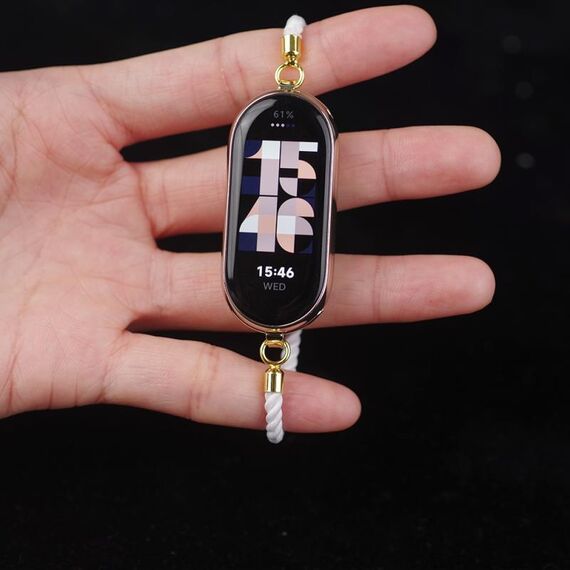 Per cinturino per orologio Xiaomi Mi Band 8 Mibbs Milan Cord (bianco)