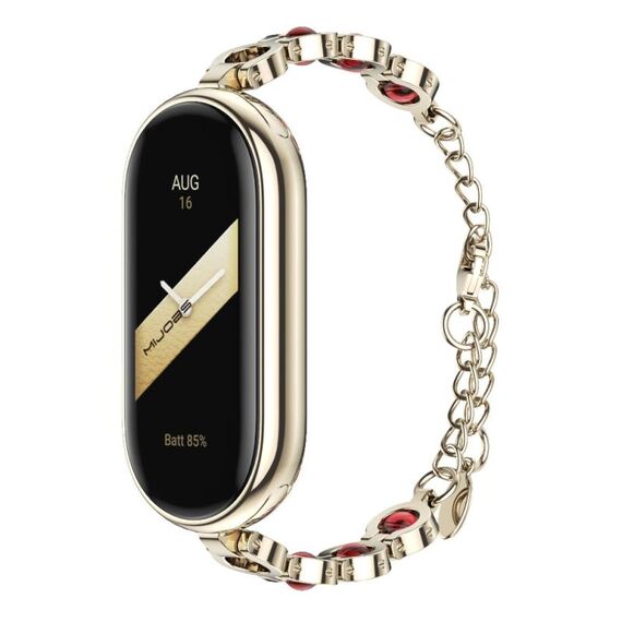 Per Xiaomi Mi Band 8 Mijobs Sirena Beauty Bracciale cinturino per orologio (oro chiaro rosso)