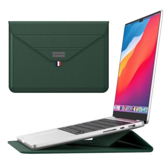 Per custodia per laptop con supporto per buste da 15,4/15,6/16,1 pollici (verde scuro)