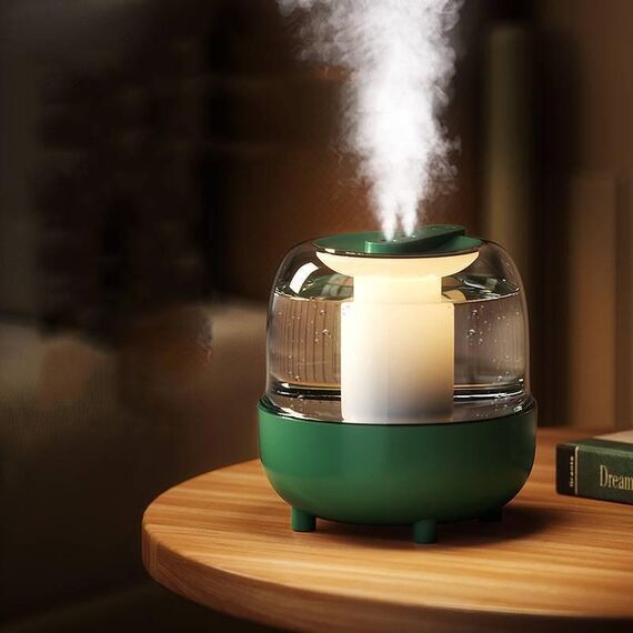 Diffusore di olio USB umidificatore wireless da 4 litri con luce notturna (verde)
