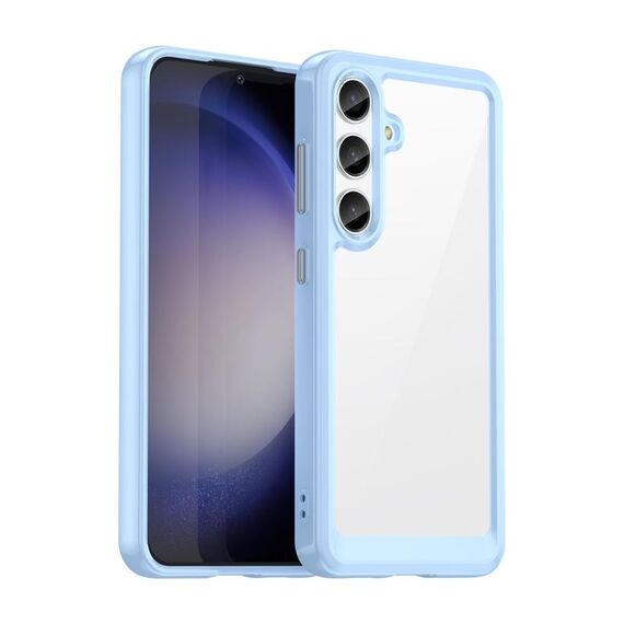 Per Samsung Galaxy S24 5G Serie colorata in acrilico + custodia per telefono in TPU (blu)