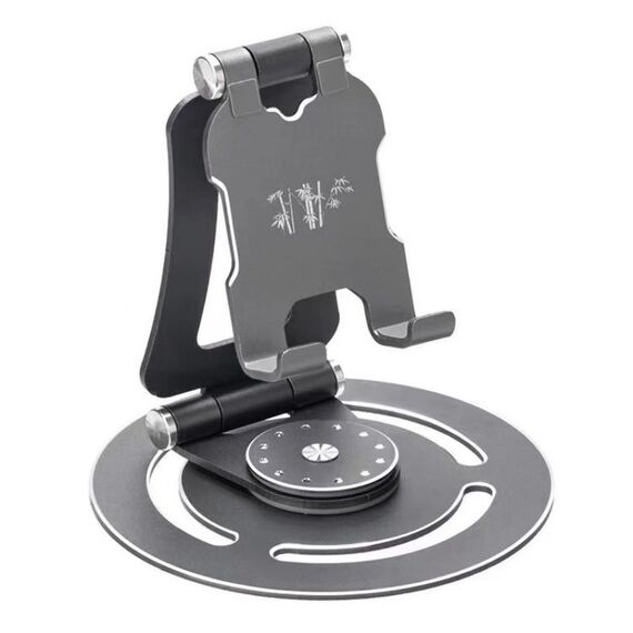 Supporto per tablet telefono desktop pieghevole portatile G60 con rotazione a 360 gradi (grigio)