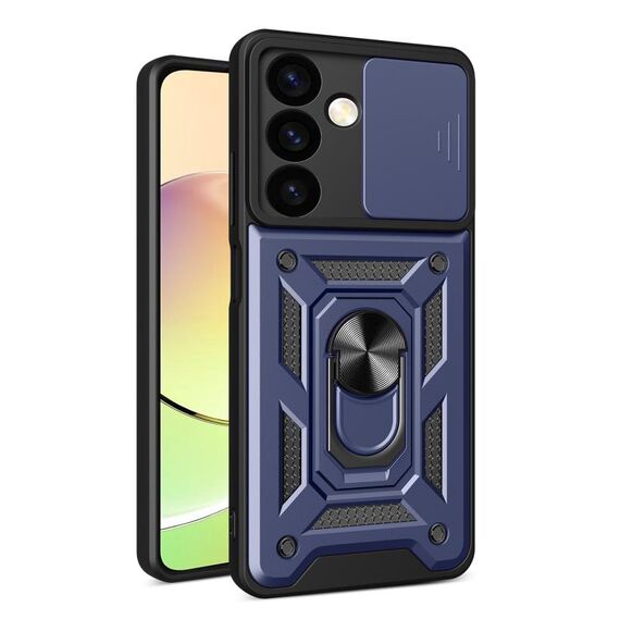 Per Samsung Galaxy S24 5G Cover per fotocamera scorrevole Design TPU + Custodia per PC (Blu)