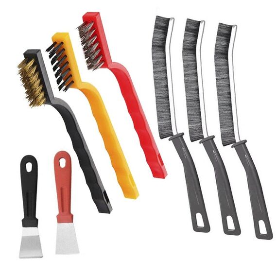 Set di 8 spazzole per la pulizia della stufa da cucina multifunzionale, 8 pezzi/set