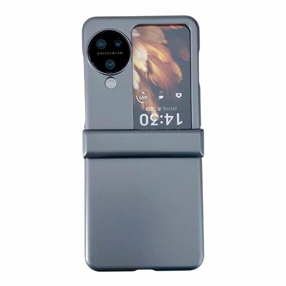Per OPPO Find N3 Flip Custodia antiurto per PC con vernice perlescente a tre stadi (nera)