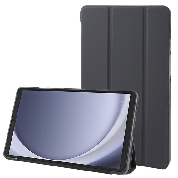 Per Samsung Galaxy Tab A9 Custodia ripiegabile a tre pieghe Custodia per tablet in pelle TPU con vibrazione orizzontale (nera)
