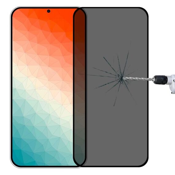 Per Samsung Galaxy S24+ 5G Pellicola in vetro temperato anti-peeping a copertura totale, supporta lo sblocco delle impronte digitali
